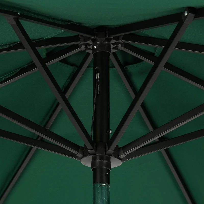 Parasol de marché octogonal Mirage II 9-ft à autoinclinaison - Canopée Breez-Tex