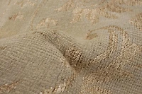 ECARPETGALLERY Tapis Noué à la Main pour Salon, Salle à Manger et Chambre à Coucher Transitionnel Collection La Seda 4'10" x 7'10" en Vert