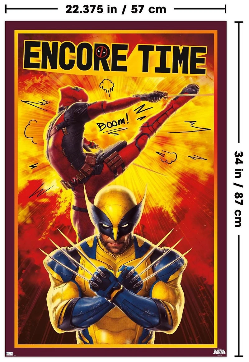 Marvel Deadpool & Wolverine - Encore Time Wall Poster, 22.375" x 34"