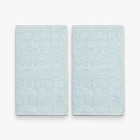 Mainstays Kids 2pk Hand Towel, Light Blue Waves, 15x26", 100% Cotton