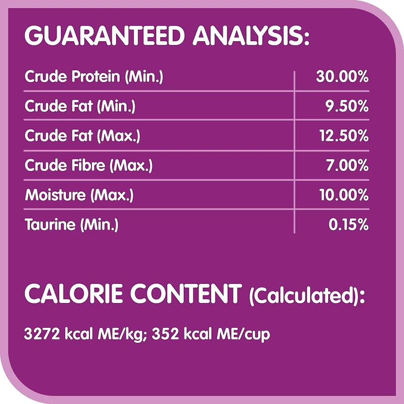 Nourriture sèche pour chats adultes WHISKAS Chats d'intérieur avec poulet véritable 1,5 - 3 kg