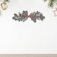 Christmas Pine Cone And White Berries Swag