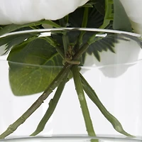 Fausses Pivoines Pascal Dans Un Vase En Verre de hometrends 19 cm h x 19 cm d