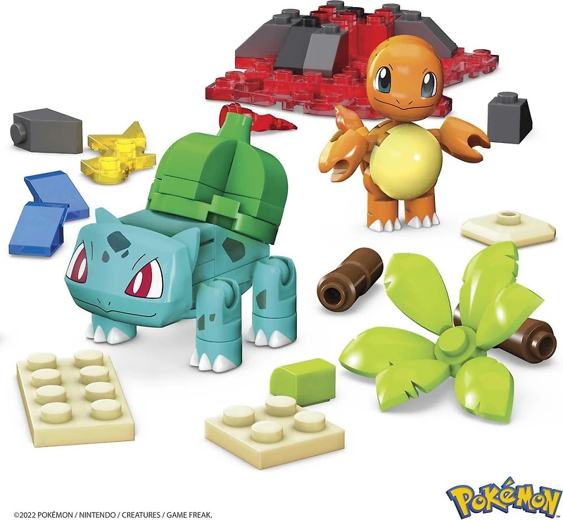 MEGA Pokémon Building Toy Kit Kanto Region Team with 4 Figures (130 Pieces), Ages 8 and up, Plastic