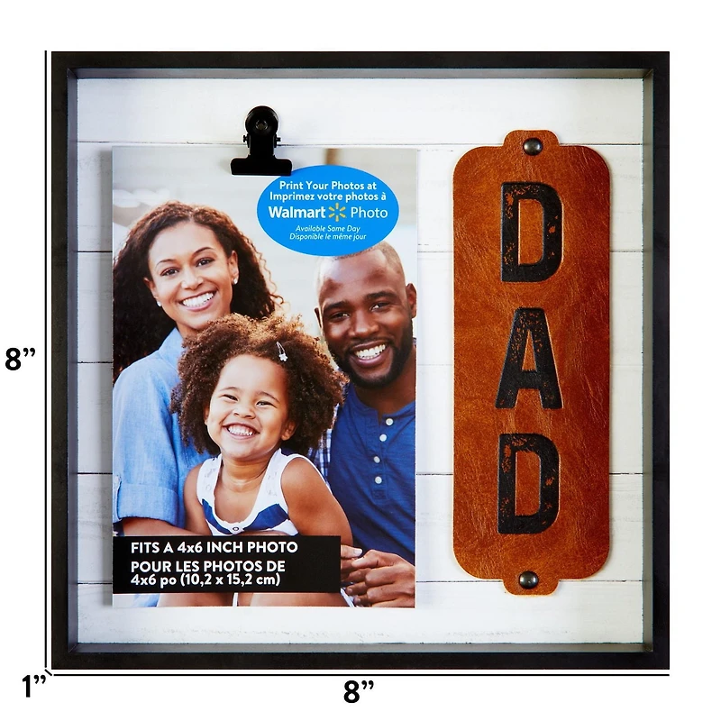 Cadre photo « Dad » Way to Celebrate! 8 po x 1 po x 8 po