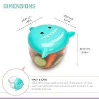 Melii Shark Snack Container for Toddlers and Kids