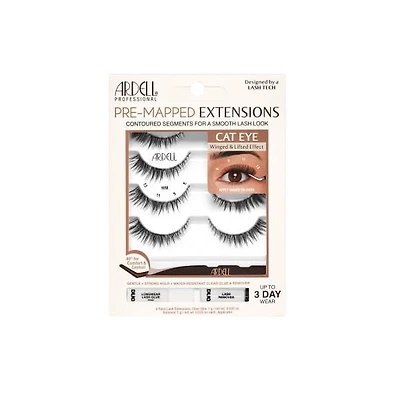 Ardell - Pre-Mapped Extensions Cat Eye - 4 pairs, Ardell Eyelash