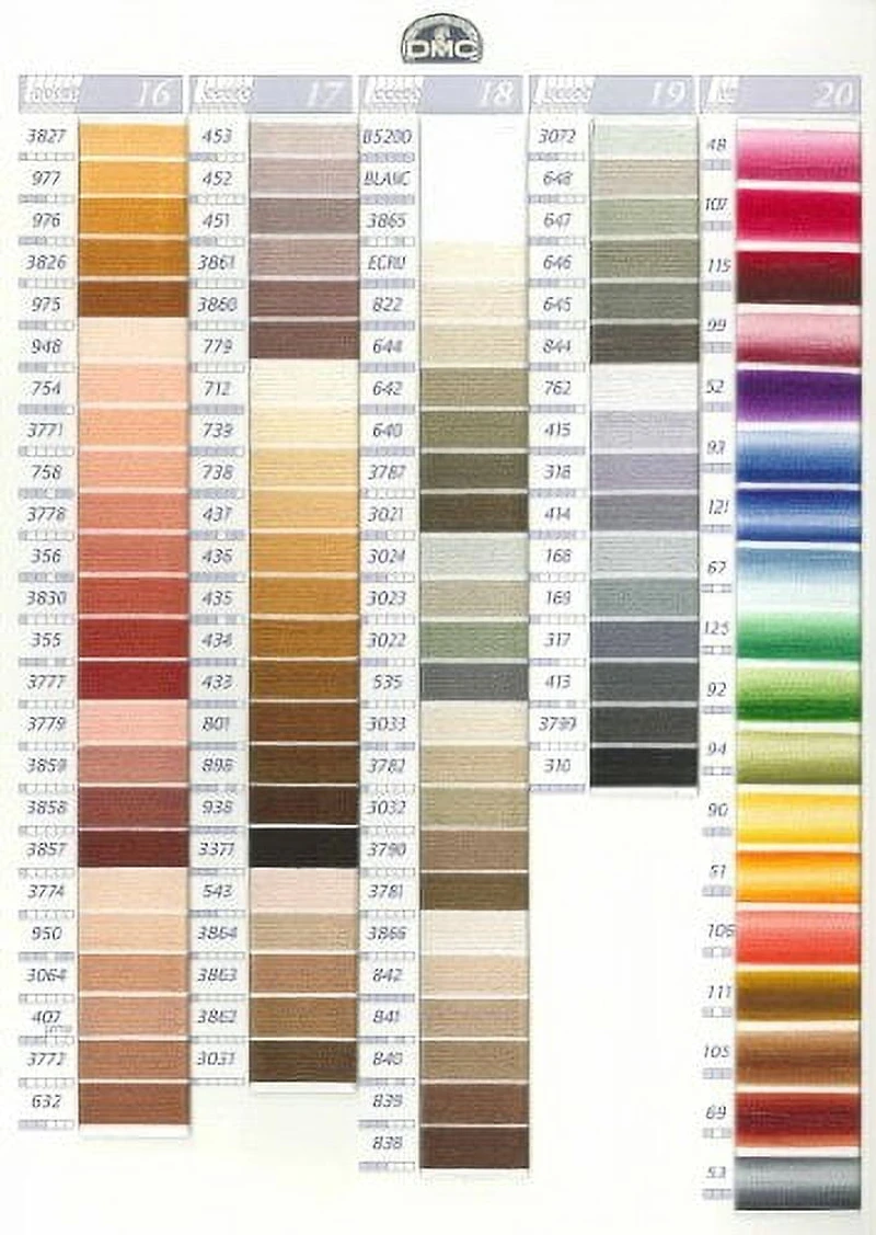 DMC Light Shades of Cotton 6 Strand Floss 8m