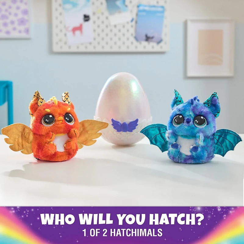 Hatchimals Alive, Mystery Hatch Draggle, jouet interactif surprise et œuf avec brume, lumières et sons (les modèles peuvent varier), jouets pour filles et garçons