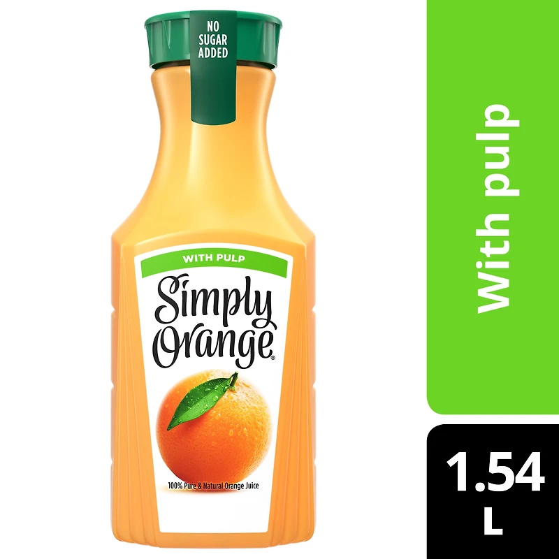 Simply Orange With Pulp Bottle, 1.54 Liters