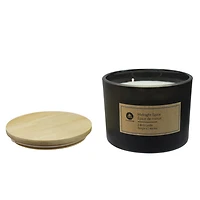 Hometrends 12oz Midnight Spice Scented 2-Wick Frosted Jar Candle, 12oz fragranced candle