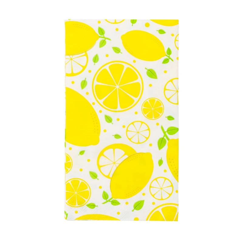 Way to Celebrate! Tall Lemon Napkins – 20ct Summer Party Essentials, Napkin