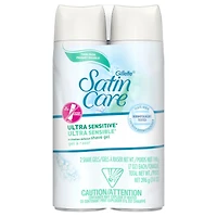 Gillette Satin Care Ultra Sensitive Shave Gel twin pack, 396g