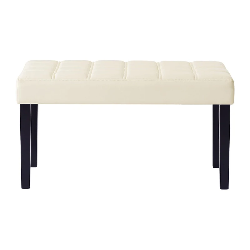 CorLiving California 24 Panel Tufted Leatherettte Bench