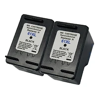 L-ink HP 61XL Pack de 2 Cartouches à Jet d'encres Noir à Rendement Élevé Compatible (CH563WN)