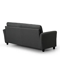 Zinus Ricardo 3-Seat Upholstered Sofa Couch with Tufted Cushions, Dark Grey