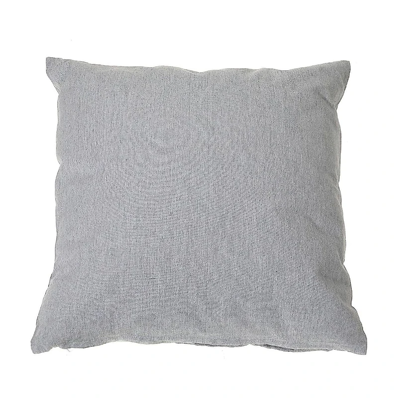 Chambray Cushion With Zipper (Light Gray) - Set of 2