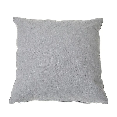 Chambray Cushion With Zipper (Light Gray) - Set of 2