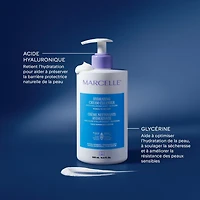 Marcelle, Hydrating Cream Cleanser, 500mL, Hydrating, non-foaming creamy cleanser