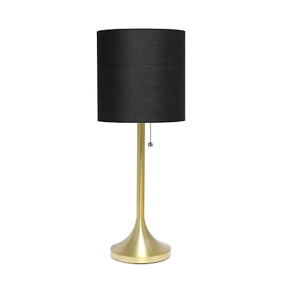 Lampe de table conique Simple Designs avec abat-jour en tissu