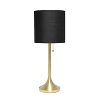 Simple Designs Tapered Table Lamp with Fabric Drum Shade
