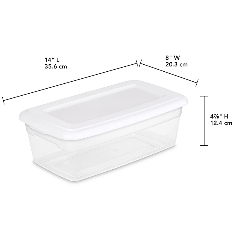 Sterilite Set of (10) 5.7 L Storage Boxes Marine Blue