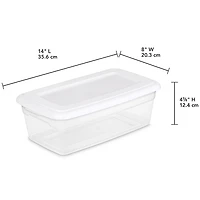 Sterilite Set of (10) 5.7 L Storage Boxes Marine Blue