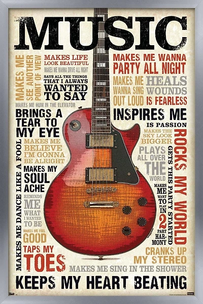Music Inspires Me Wall Poster