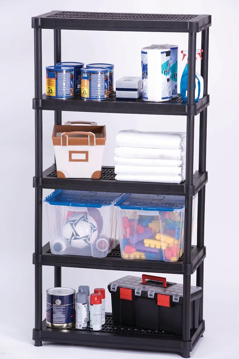 Ramtuff  5-Levels Plastic Shelving System 18'' x 36'' x 73"