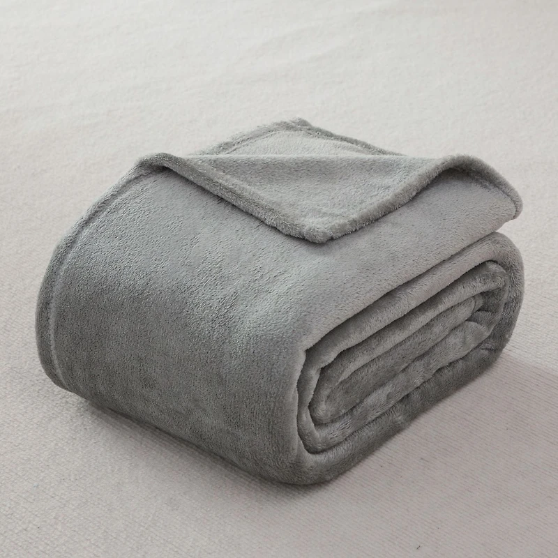 Mainstays Plush Blanket Gray T, Size: Twin - King