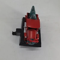 HOLIDAY TIME SUPPORT DE BAS DE BAS DE VOITURE EN MÉTAL ROUGE DE 5,0 POUCES AVEC ARBRE