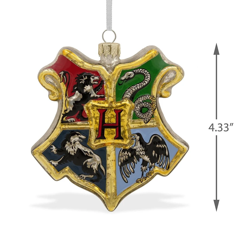 Hallmark Christmas Ornament (Harry Potter Hogwarts Crest Blown Glass)