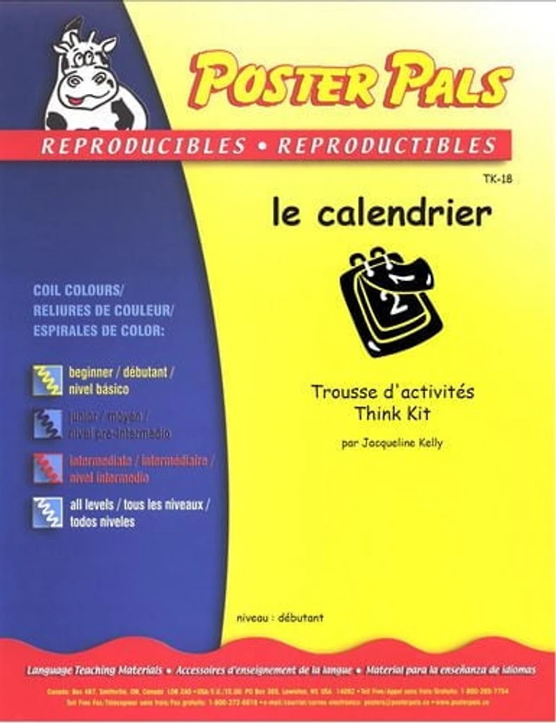 Trousse d'activités Reproductibles pour la classe de FLS - le calendrier