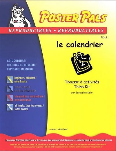 Trousse d'activités Reproductibles pour la classe de FLS - le calendrier