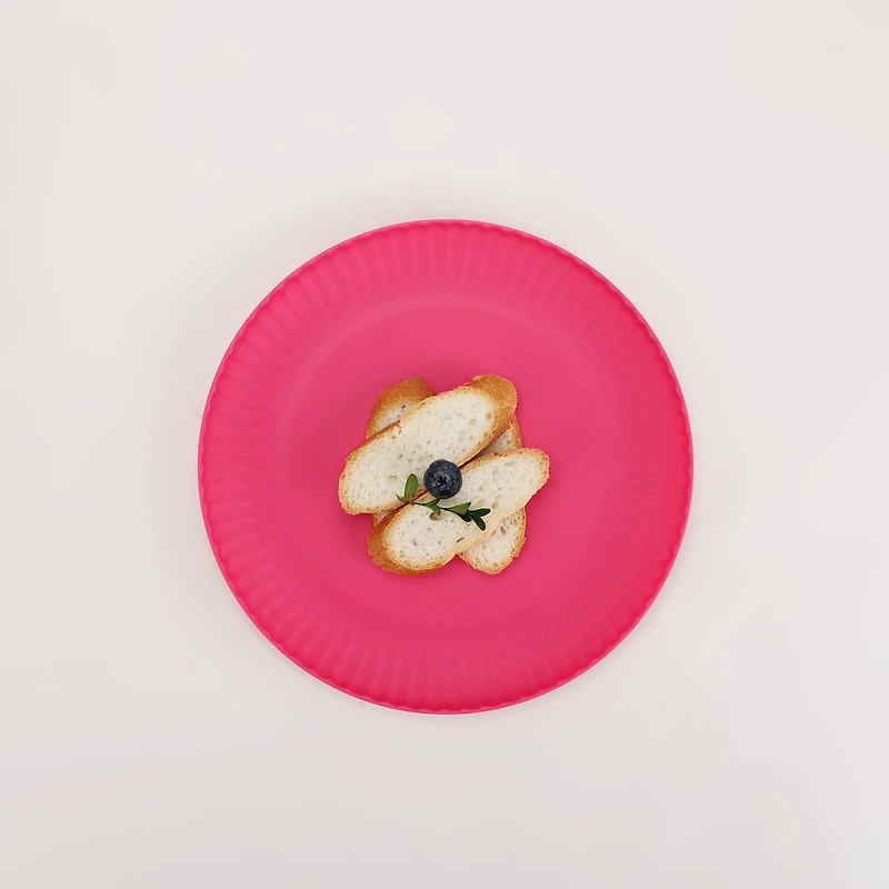 Mainstays Fuchsia Polypropylene Round Plate 1pc