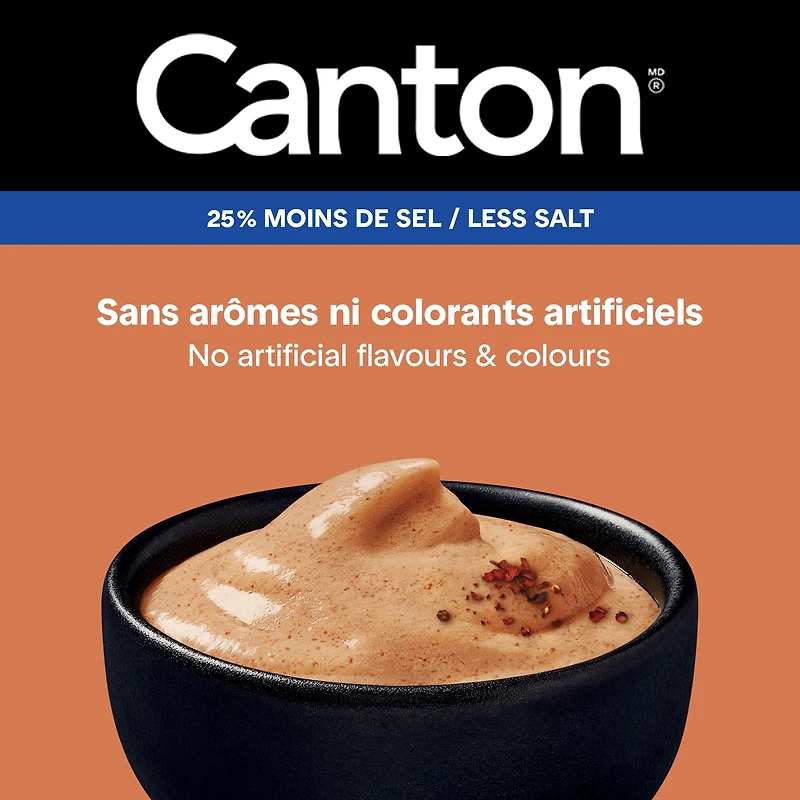 Sauce à fondue et trempette Aïoli Chipotle 25 % moins de sel Canton