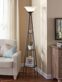 HOMETRENDS Floor Lamp, 69", black
