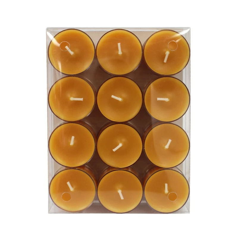 24-Pack Mulled Cider Scented Clear Cup Tealight Candle