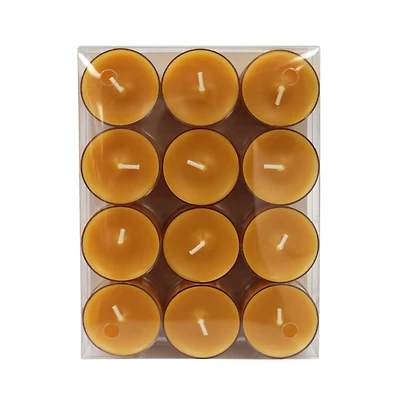 24-Pack Mulled Cider Scented Clear Cup Tealight Candle