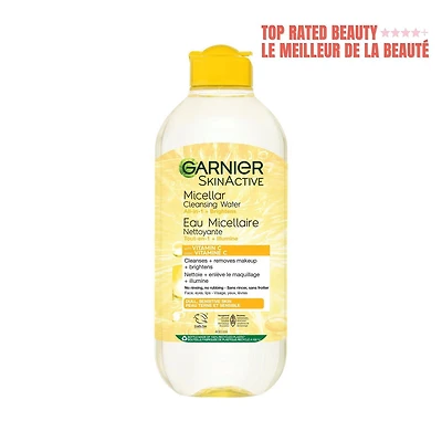 Garnier Eau Micellaire Nettoyante avec de la vitamine C  400 MLT Enlève le maquillage + nettoie + illumine, sans rincer