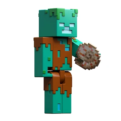 Minecraft Drowned Action Figure & Accessories Set, 3.25-inch Scale Collectible Toy