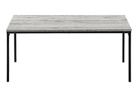 Monarch Specialties Table Set, 3pcs Set, Coffee, End, Black Metal, Grey Laminate, Contemporary, Modern