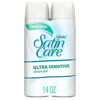 Gillette Satin Care Ultra Sensitive Shave Gel twin pack, 396g