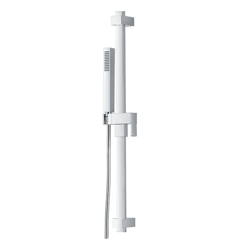 Douchette à 1 réglage d'akuaplus® avec système de barre murale ajustable 29 3/4 po (75.5 cm).  Fini chrome