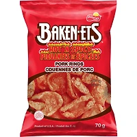 Couennes de porc aromatisées Baken-Ets Piquantes et épicées 70 g.