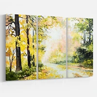 Design Art Road in Colorful Forest Canvas Print