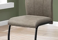 Monarch Specialties Chaise, Lot De 2, Côté, Rembourré, Cuisine, Salle À Manger, En Tissu, Métal, Beige, Noir, Contemporain, Moderne