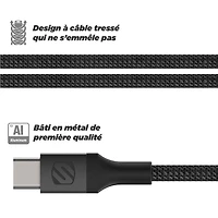Scosche HDCAB10-SP Strikeline 10-ft. Heavy-Duty USB to USB-C Charge & Sync Braided Cable Black