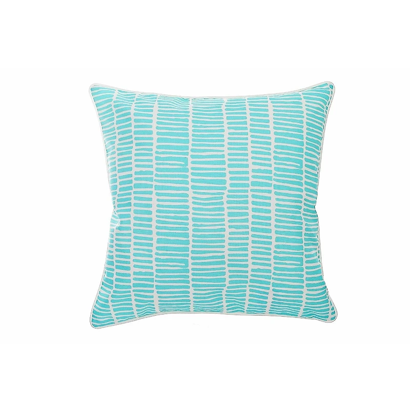 IH Casa Decor Cross Stripes Outdoor Waterproof Cushion Teal - Set of 2