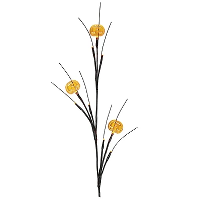 Way to Celebrate Halloween 45-Count  Battery-Operated Orange LED Pumpkin Garland, 6'